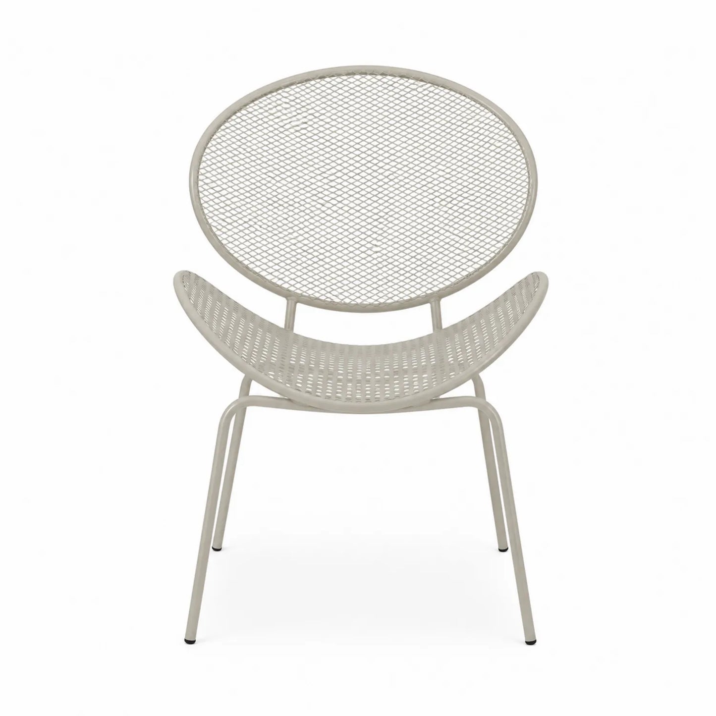 Metallstuhl Netzdesign Beige 80 cm Höhe