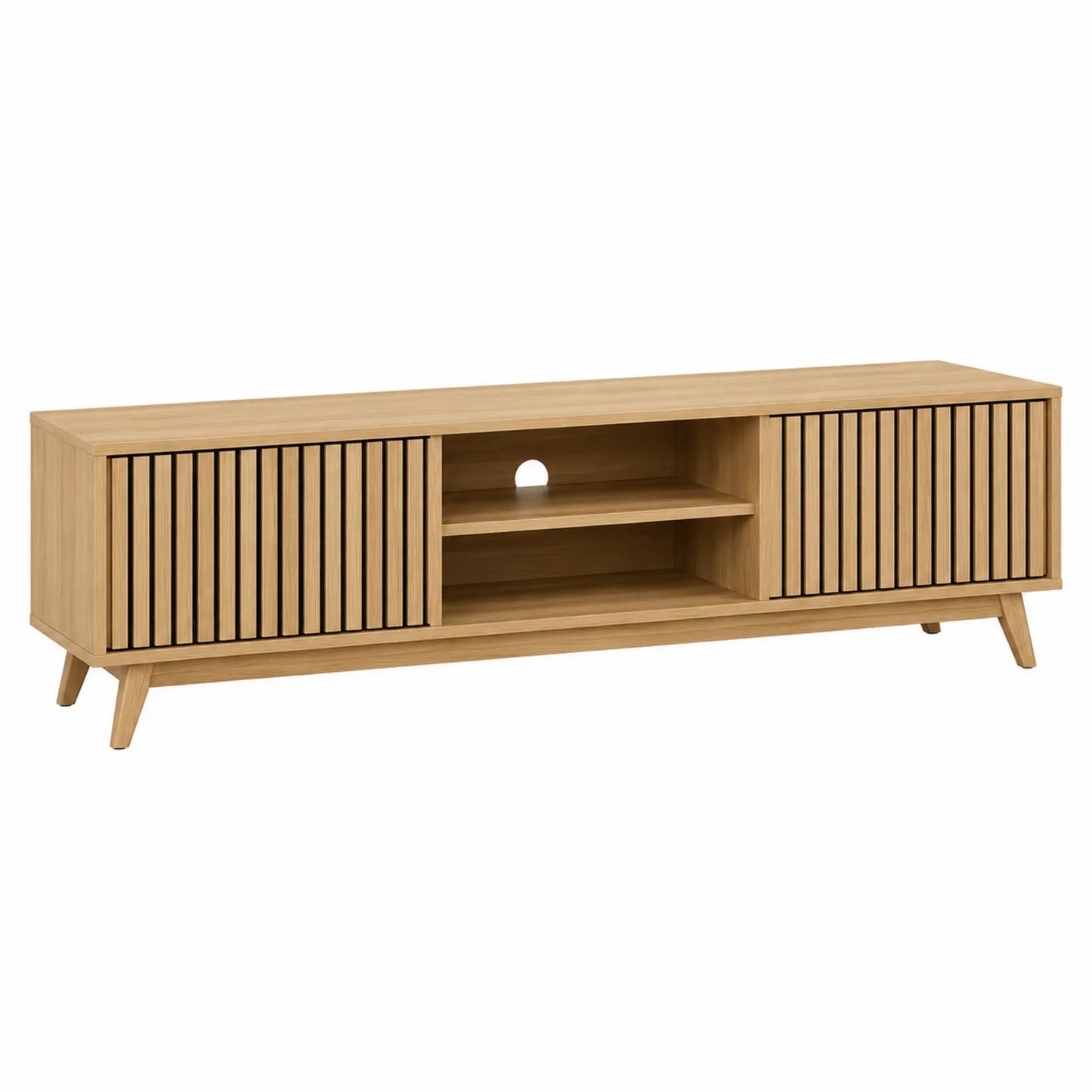 TV-Schrank aus Eichenholz Hellbraun 150x40x50 cm