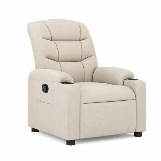 Verstellbarer Relaxsessel Stoff Beige 75x85x100 cm