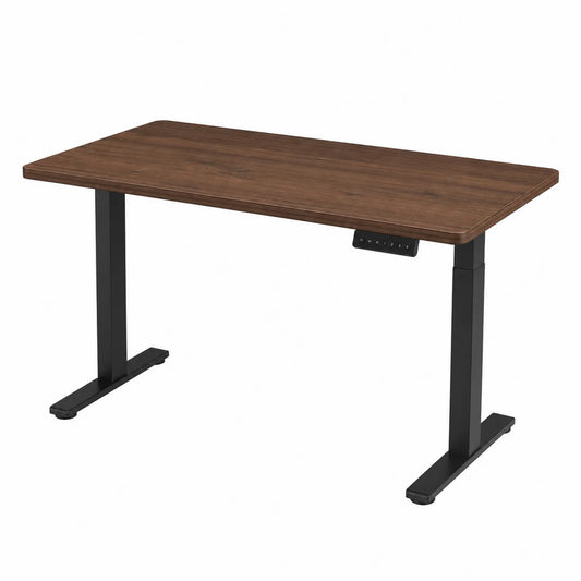 Höhenverstellbarer Schreibtisch aus Holz und Metall 140x70 cm