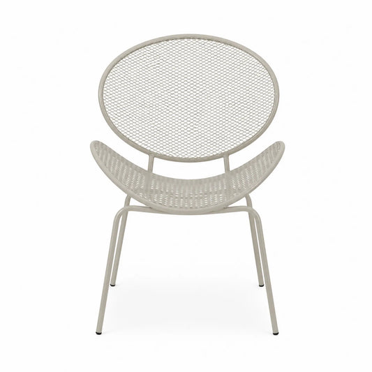 Metallstuhl Netzdesign Beige 80 cm Höhe