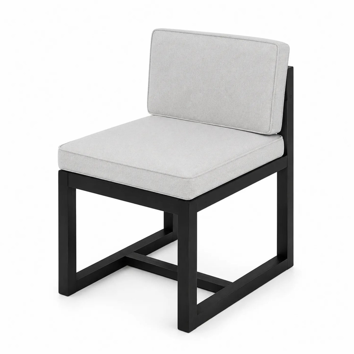 Stuhl Aluminium Polyester Grau 60x62x85cm
