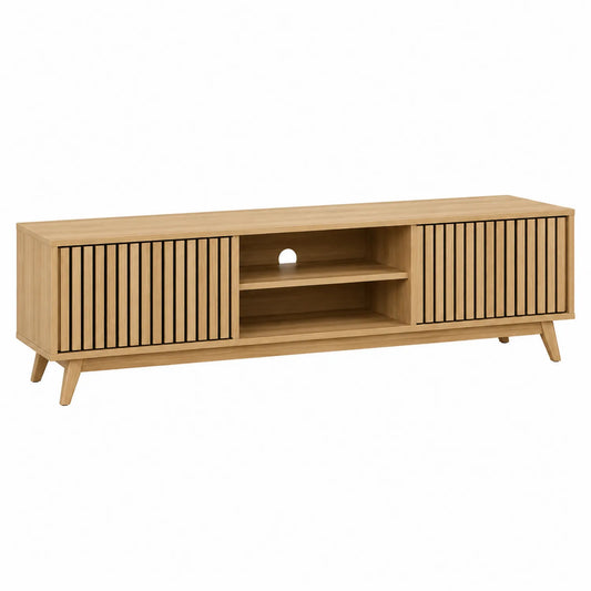 TV-Schrank aus Eichenholz Hellbraun 150x40x50 cm