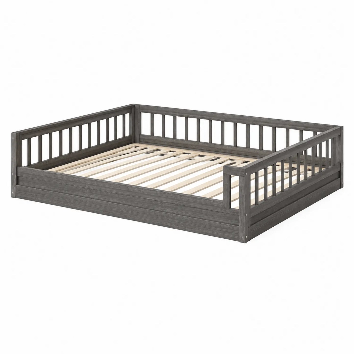 Tagesbett Holz Kiefer Grau 200x90 cm