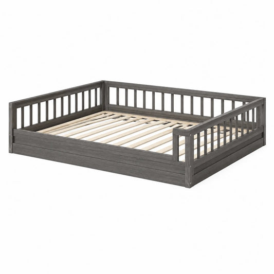 Tagesbett Holz Kiefer Grau 200x90 cm