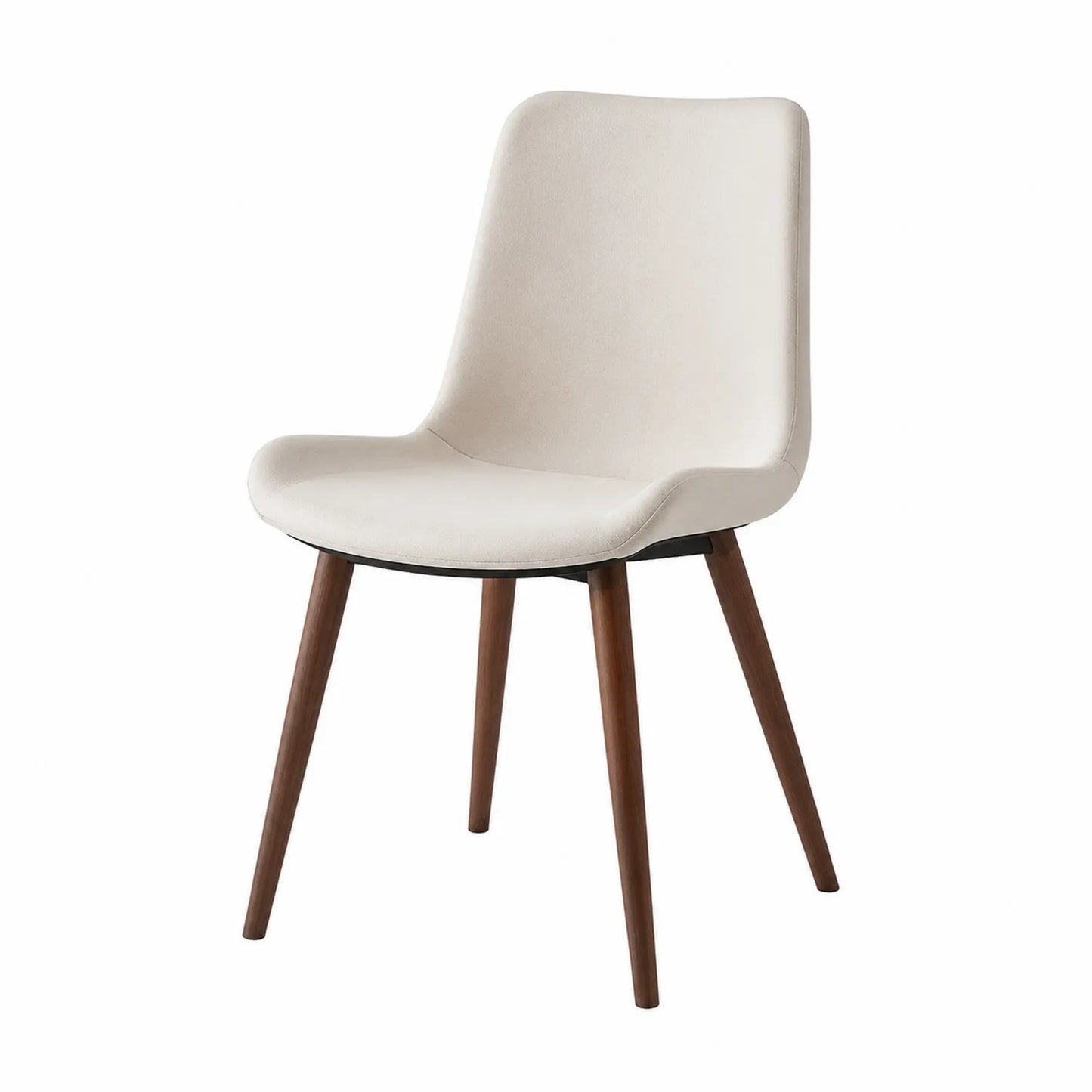 Esszimmerstuhl Stoff Creme Massivholz 85 cm