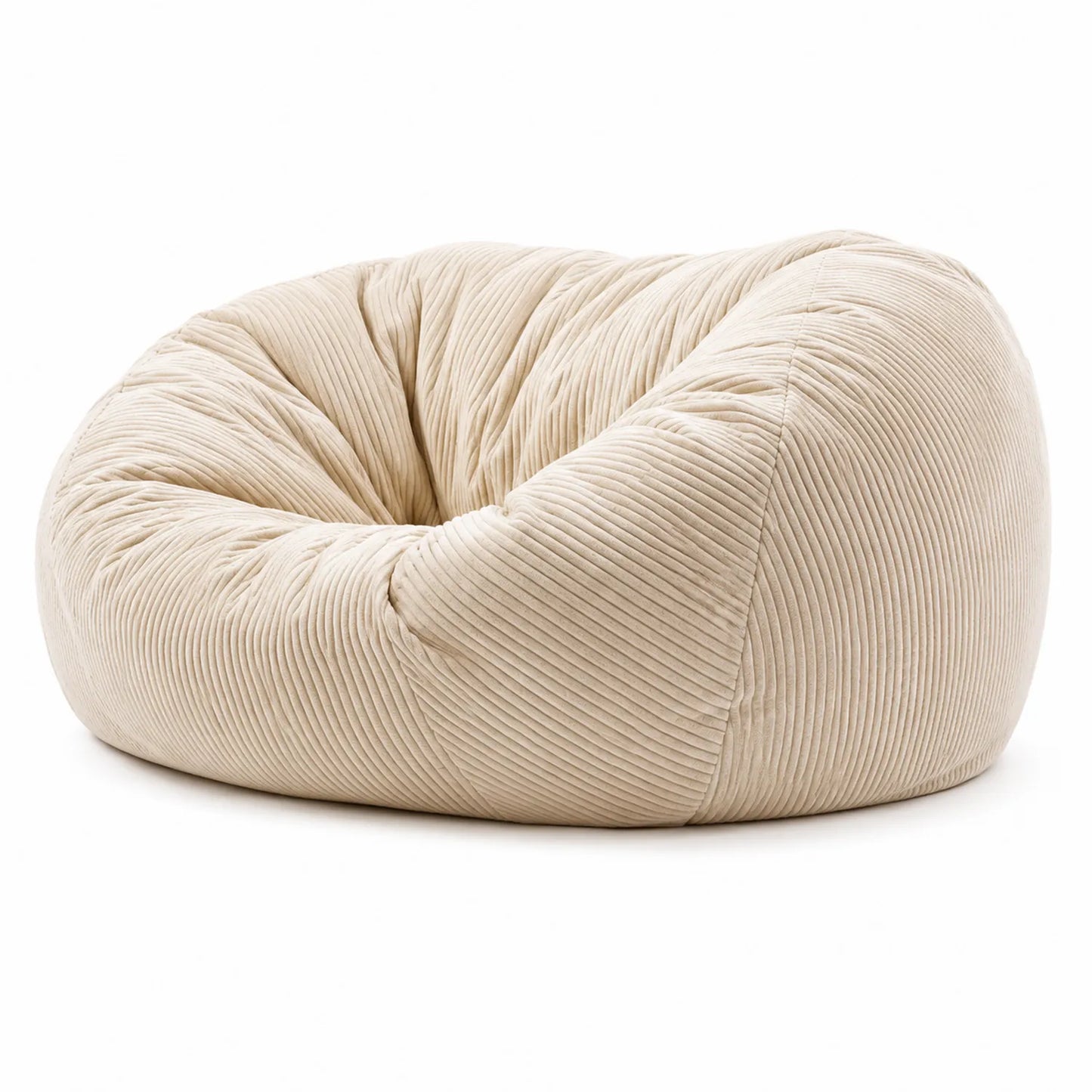 Cord Sitzsack Beige 140 cm x 100 cm